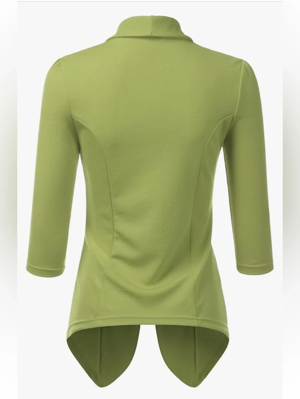 NWT Doublju Olive Green Draped Open-Front Cardigan - Picture 4 of 13